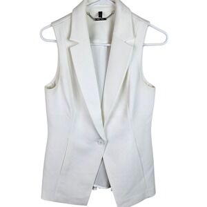 White‎ House Black Market Sleeveless Vest Blazer Size 6 Career Formal
